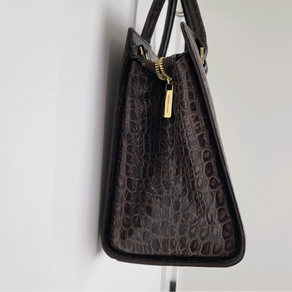 Michael Kors Selma Large Top Zip Satchel Leather Handbag, crocodile leather - Picture 4 of 5